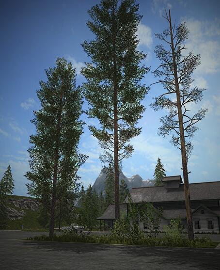 模拟农场17可放置的冷杉树mod